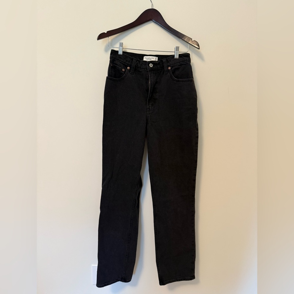 Abercrombie & Fitch Black Straight Leg Jeans